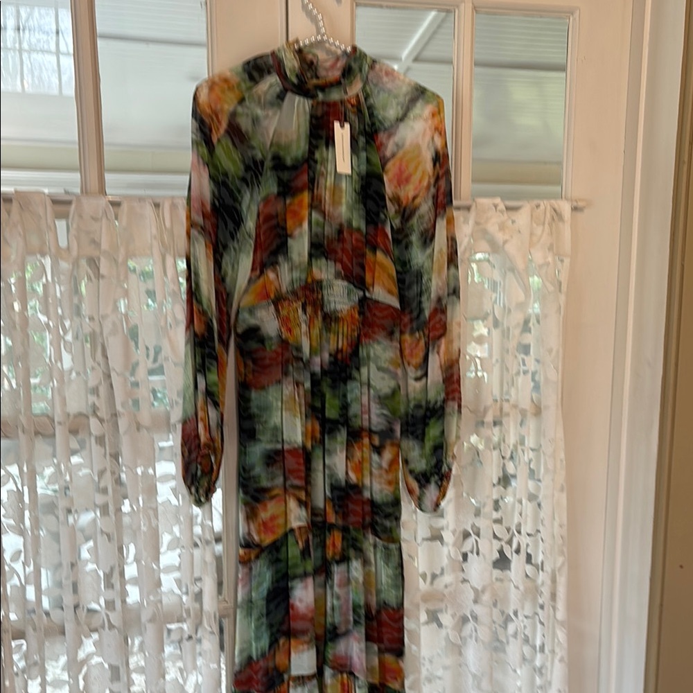 Multicolor Long Sleeve Dress